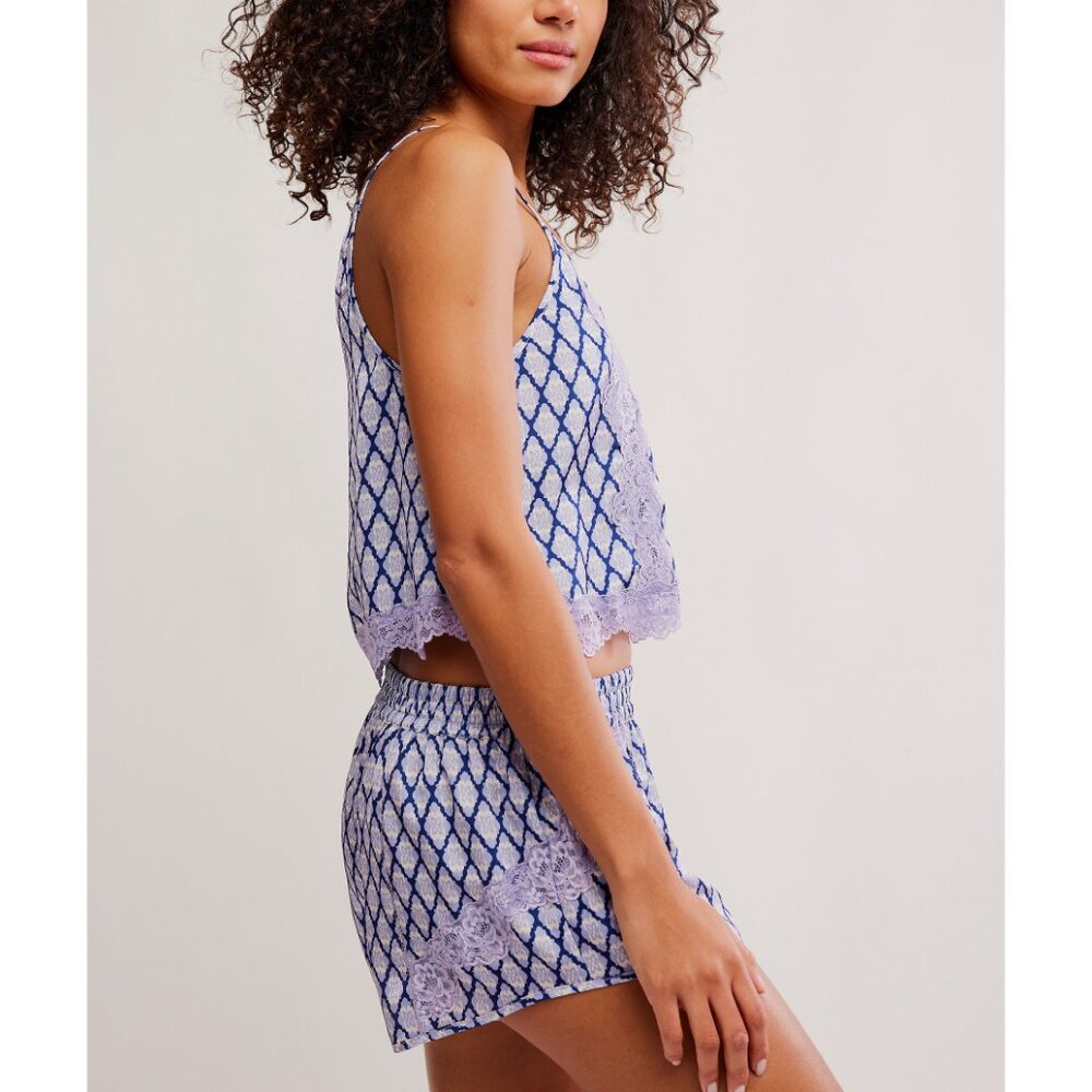 FREE PEOPLE Midnight Muse Printed Set / Blue Combo - Picture 2 of 7